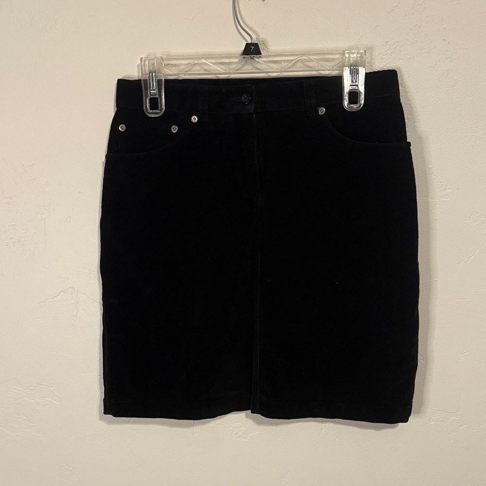 Woolrich Black Corduroy Mini Skirt